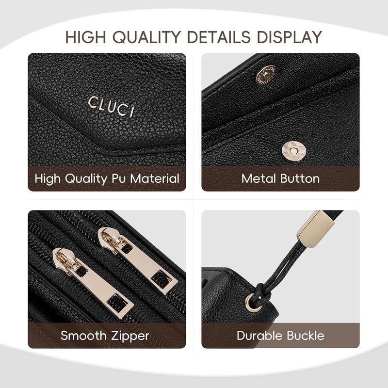 CLUCI Wallet Women Large Capacity Wristlet Purse for Women Long Ladies Wallet RFID Blocking Multi Credit Card Holder - Image 5